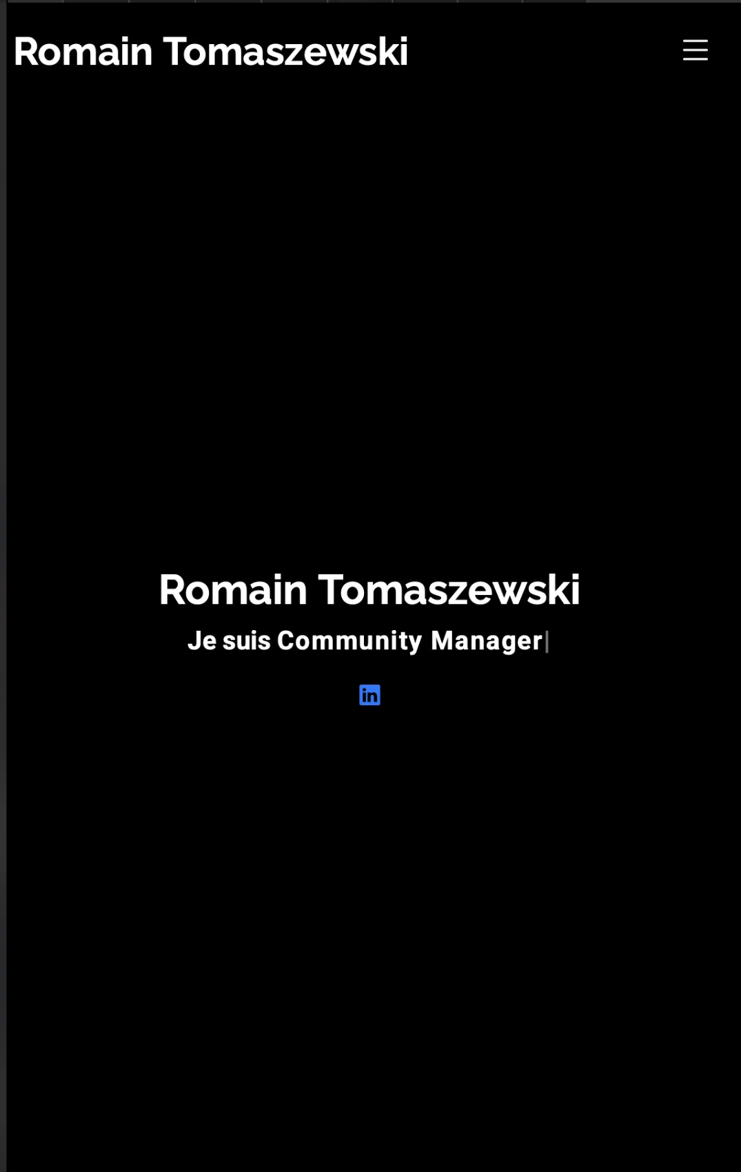 Portfolio personnel - Version responsive